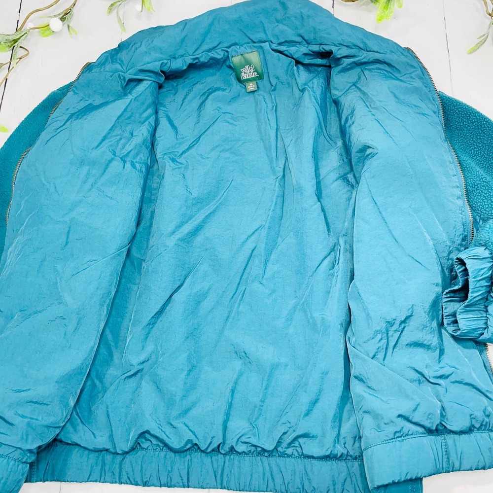 Wild Fable Teal Zip Up Light Puff Jacket - XS - Picture 8 of 11